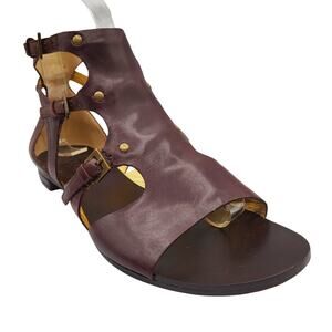 Liu Jo Brown Leather Strappy Grecian Style Ankle Sandals EU Size 36 US 6.5